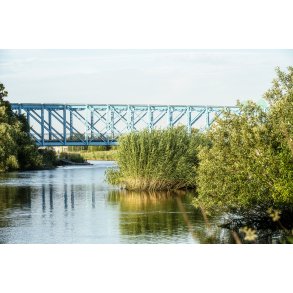 Den Bl� Bro over Guden�en i Randers