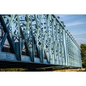 Den Bl� Bro over Guden�en i Randers