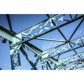 Den Bl� Bro over Guden�en i Randers