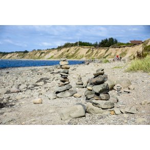 Stens�tninger p� Erteb�lle strand ved Limfjorden