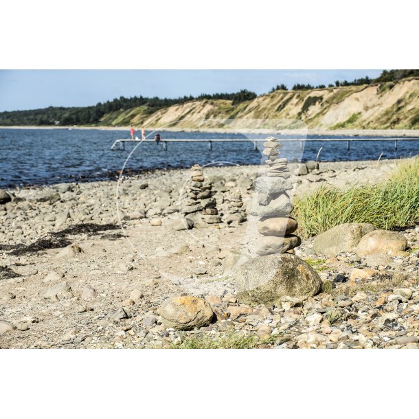 Stenstninger p Erteblle strand ved Limfjorden