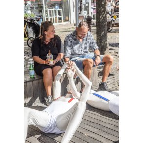 Gadeteater p� R�dhustorvet i Randers Festuge