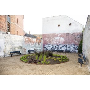 Lille park og �ndehul i Vestergade i Randers