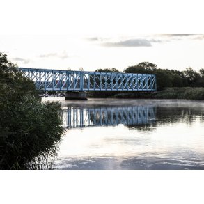 Den Bl� Bro ved Randers em tidlig efter�rsmorgen