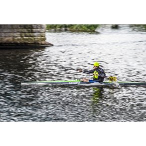 Deltager i Tour de Guden� under Den Bl� Bro i Randers