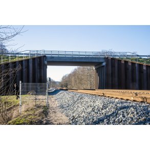 Ny jernbanebro mod Bidstrup ved Laurbjerg