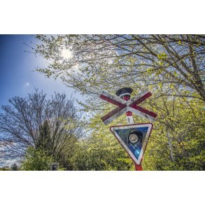 Baneoversk�ring ved Banevej p� den gl. Randers-Hadsund jernbane i Dronningborg