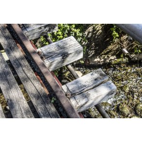 Jernbanebro over Rism�lleb�kken p� den gl. Randers-Hadsund jernbane i Dronningborg