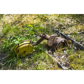 Sporskifte t�t p� Dronningborg Maskinfabrik p� den gl. Randers-Hadsund jernbane i Dronningborg