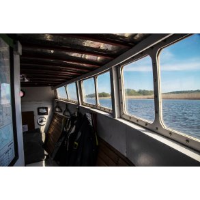 Kahytten p� Lillebj�rn ved sejltur p� Randers Fjord