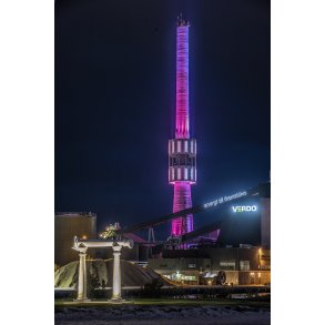 Verdos skorsten p havnen i Randers