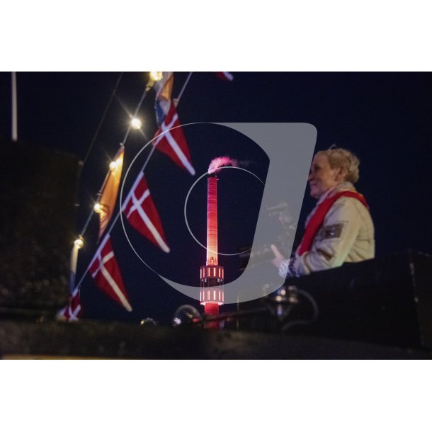 Verdos lysende skorsten i Randers set fra Lillebjrn