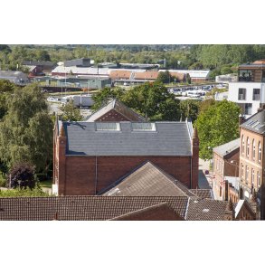Randers Kloster Kirke, jernbane, engrosvirksomheden HF Christiansen og Chr. R Huset
