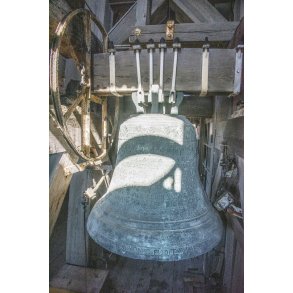 Klokke i t�rnet p� Sct. Mortens Kirke i Randers