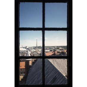 Verdo skorsten set fra t�rnet p� Sct. Mortens Kirke i Randers