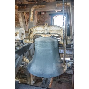 Klokke i t�rnet p� Sct. Mortens Kirke i Randers