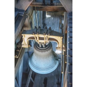 Klokke i t�rnet p� Sct. Mortens Kirke i Randers