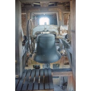 Klokke i t�rnet p� Sct. Mortens Kirke i Randers