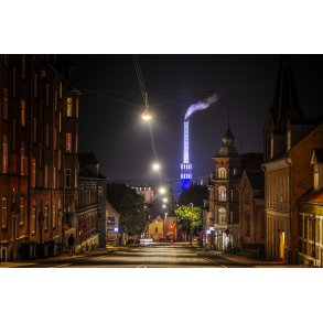 Verdos skorsten set fra Hobrovej i Randers