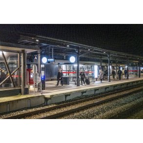 Aften IC3 tog fra Aalborg ankommer til Randers Station