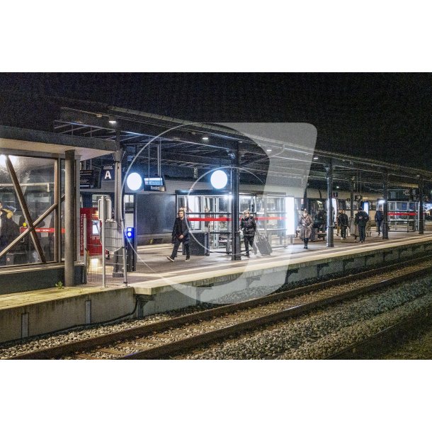 Aften IC3 tog fra Aalborg ankommer til Randers Station