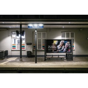 Aften stemning p� Randers Station