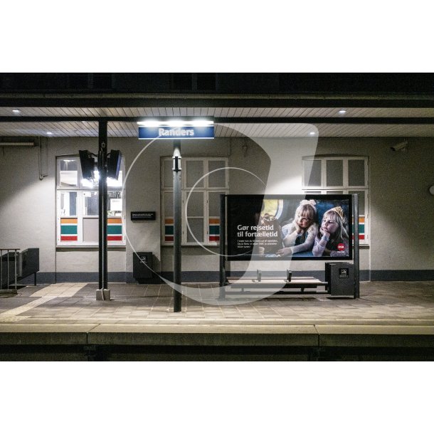 Aften stemning p Randers Station
