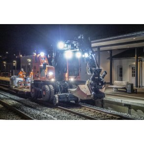 Gennemk�rende arbejds k�ret�j p� Randers Station