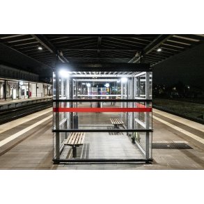 Aften stemning p� Randers Station