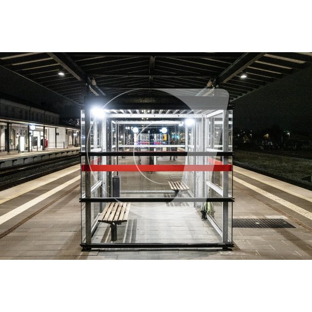 Aften stemning p Randers Station