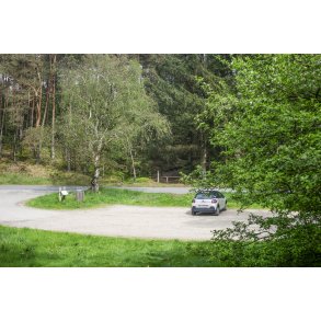 Parkeringsplads ved Natur omrdet  Bakker i Nrredalen 