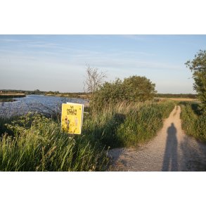 Guden�stien p� den gamle pramdrager sti, langs Guden�en ved Randers