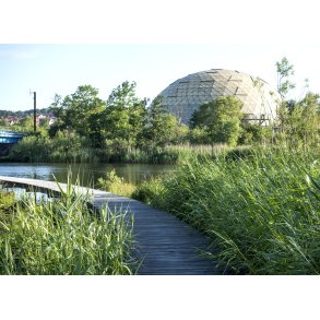 Storkeengen, Jernbanebroen og Randers Regnskov ved Guden�en