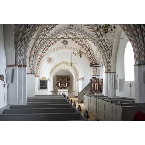 Sp�rring Kirke ligger i Sp�rring 18 km nord for Aarhus.