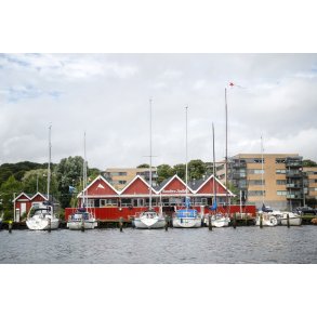 Randers Sejlklub set fra Lillebj�rn i Randers havn