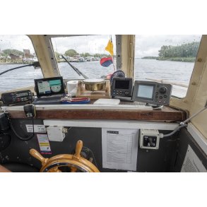 Styrehuset i Lillebj�rn med udsigt til Randers havn og fjord