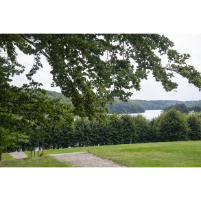 Hald S set fra haven foran Hald Hovegrd ved Viborg