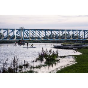 Justesens Pl�ne, Guden�en med padle boards og Den Bl� Bro i Randers