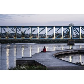 Justesens Pl�ne, Guden�en og Den Bl� Bro i Randers