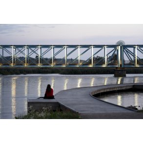 Justesens Pl�ne, Guden�en og Den Bl� Bro i Randers