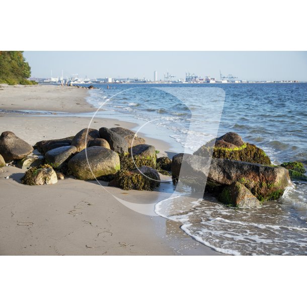 Ballehage Strand lidt syd for Tangkrogen i Aarhus