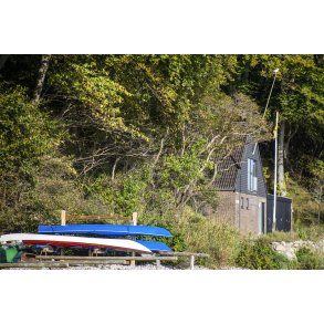 Kajakklubben Vikings klubhus ved Ballehage Strand t�t p� Aarhus