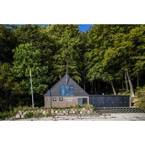 Kajakklubben Vikings klubhus ved Ballehage Strand t�t p� Aarhus