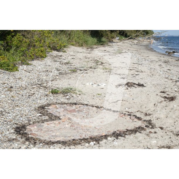 Hjerte p Fljstrup Naturist Strand ved Aarhus