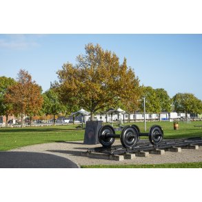 Tronholmparken ved Guden�en og Randers Havn