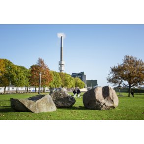 Tronholmparken ved Guden�en og Randers Havn