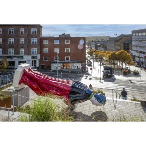Erik A. Frandsens skulptur Bar Roma p� Thors Trappe i Randers