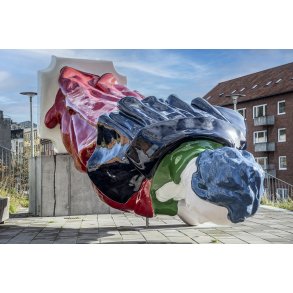 Erik A. Frandsens skulptur Bar Roma p� Thors Trappe i Randers