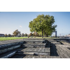 Tronholmparken ved Guden�en og Randers Havn