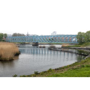 Diset maj morgen ved Storkeengen, Gudenen og Den Bl Bro i Randers